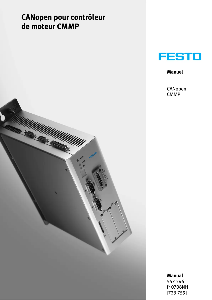 Page 1 de la notice Manuel utilisateur Festo P.BE-CMMP-CO-SW