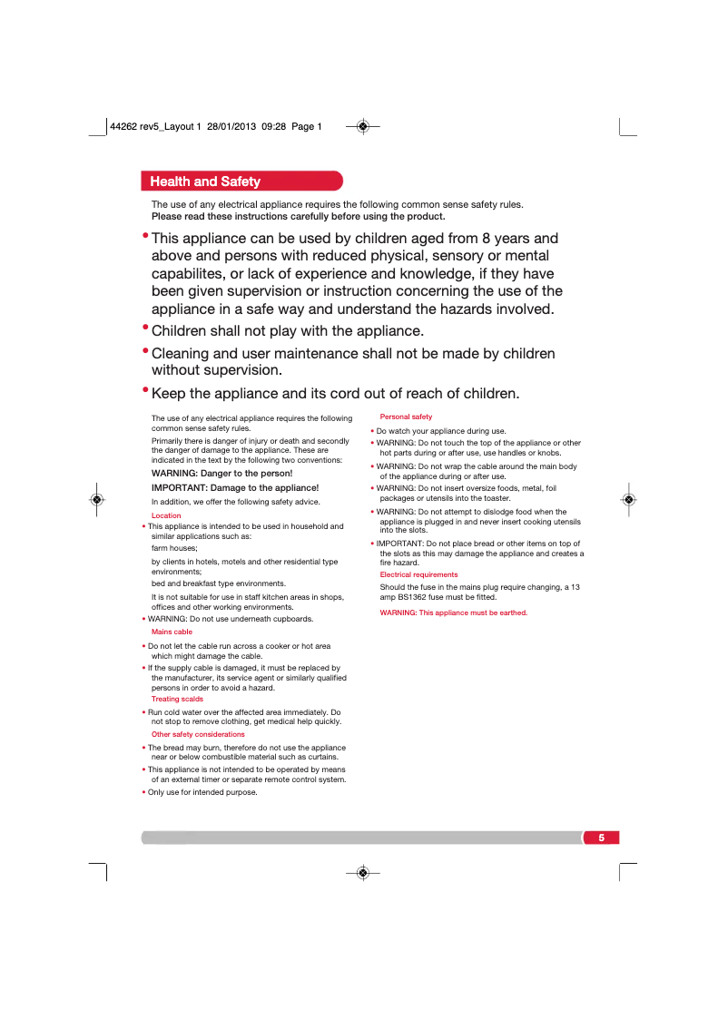 Page 1 de la notice Manuel utilisateur Morphy Richards Accents Barley