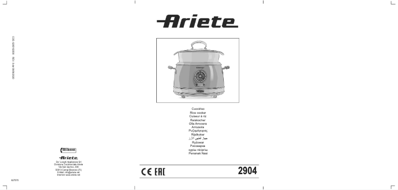 Page 1 de la notice Manuel utilisateur Ariete Vintage 2904