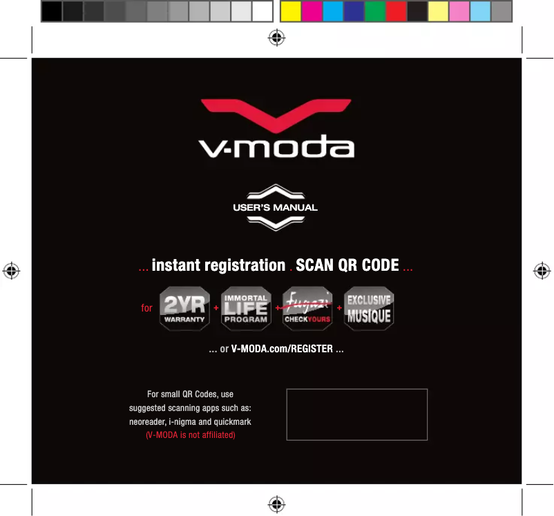 Page 1 de la notice Manuel utilisateur V-Moda Crossfade M-100