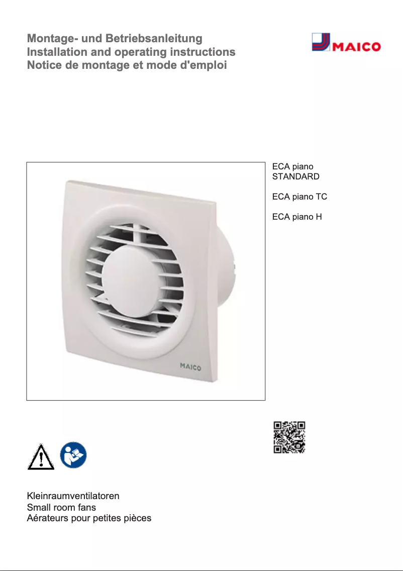 Image de la première page du manuel de l'appareil ECA piano H