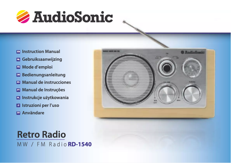 Page 1 de la notice Manuel utilisateur AudioSonic RD-1540