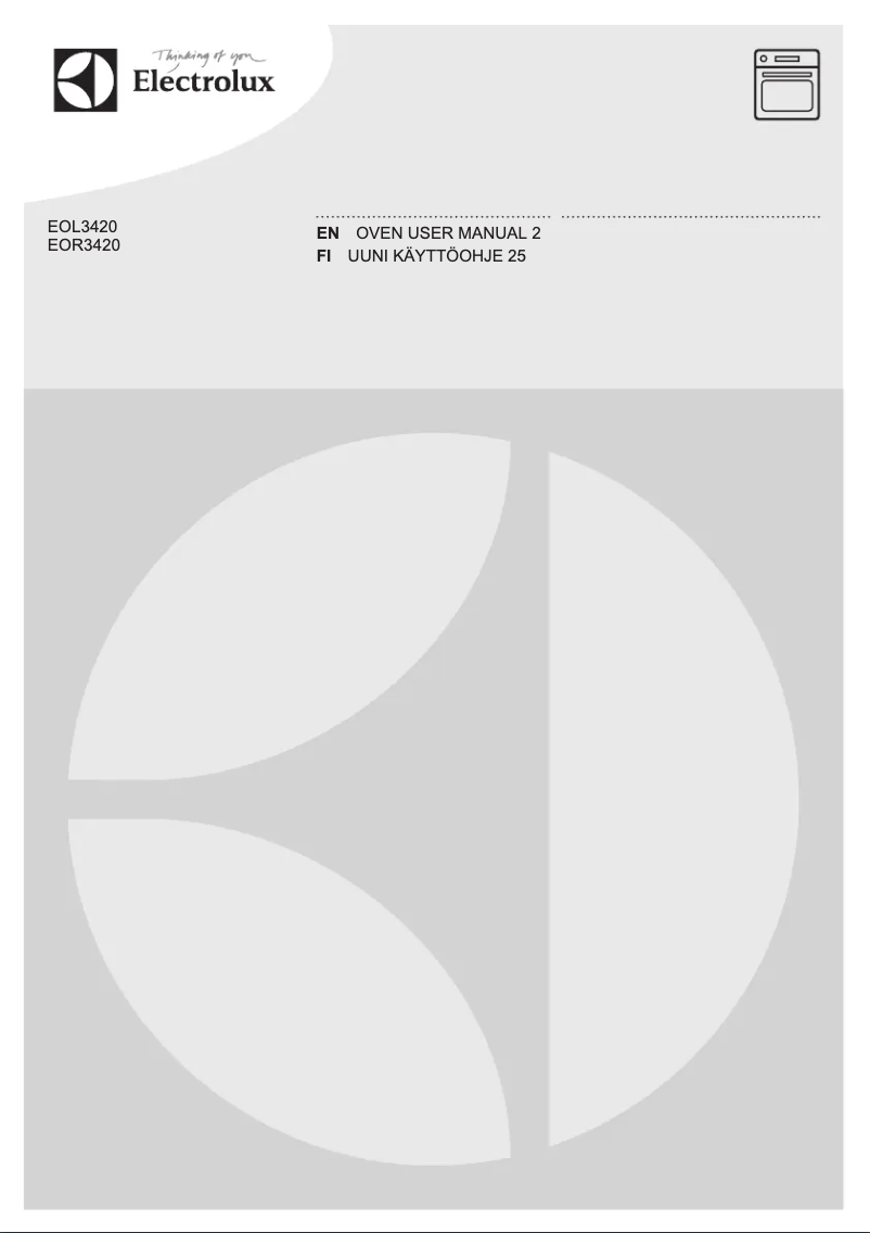 Page 1 de la notice Manuel utilisateur Electrolux EOR3420AOW