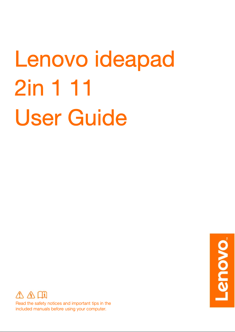 Page 1 de la notice Manuel utilisateur Lenovo IdeaPad 11