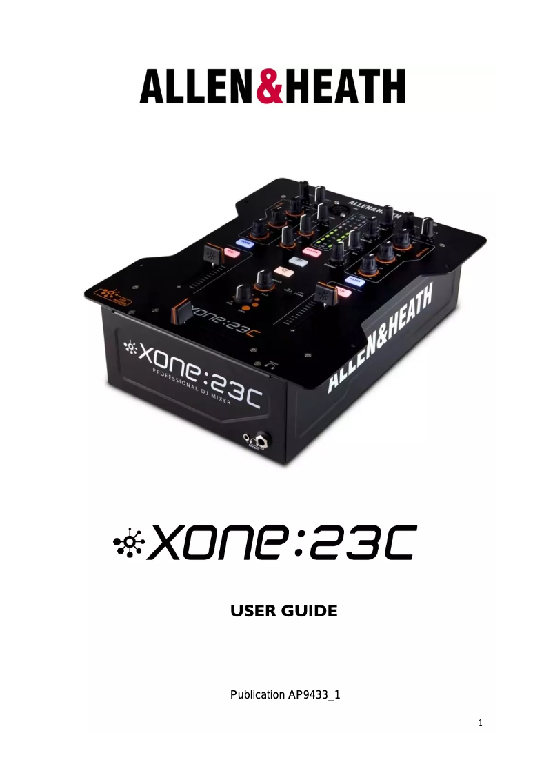 Page n°1 - Manuel utilisateur Allen & Heath Xone:23