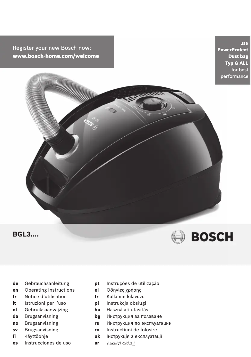 Página 1 del manual Manual de usuario Bosch BGL3A310