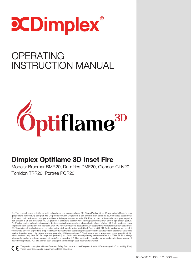 Page 1 de la notice Manuel utilisateur Dimplex DMF20CH