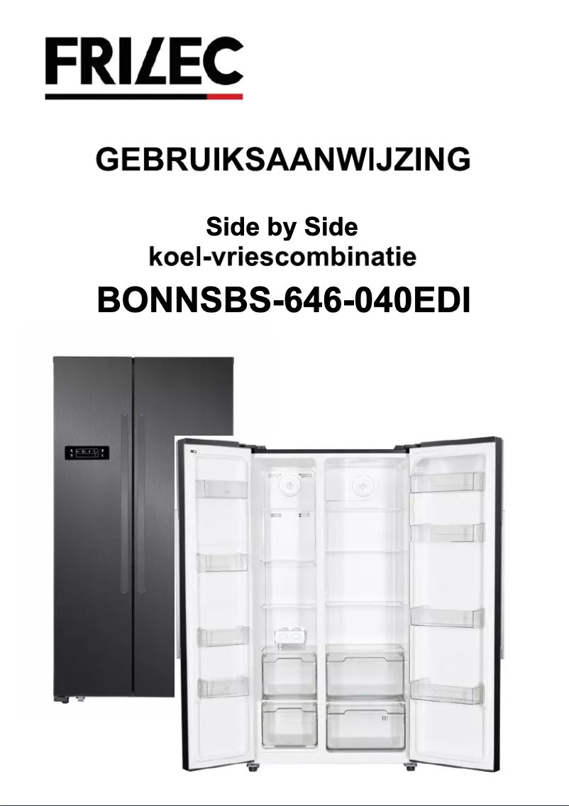 Page 1 de la notice Manuel utilisateur Frilec BONNSBS-646-040EDI