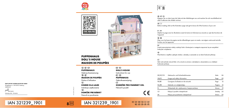 Page 1 de la notice Manuel utilisateur Playtive IAN 321239