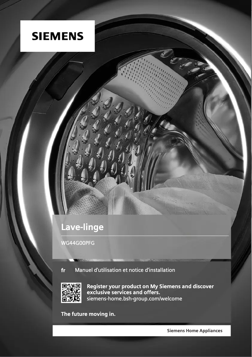Page n°1 - Manuel utilisateur Siemens WG44G00PFG