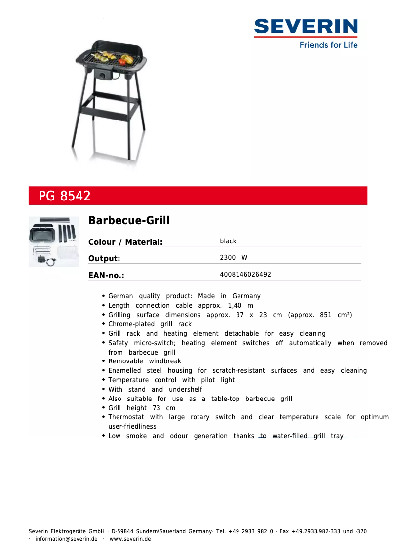 Image de la première page du manuel de l'appareil PG 8542