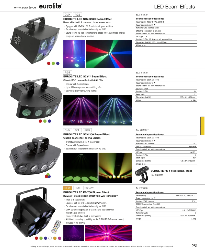 Page n°1 - Catalogue Eurolite LED FE-700