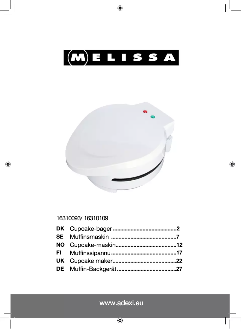 Page 1 de la notice Manuel utilisateur Melissa 16310093