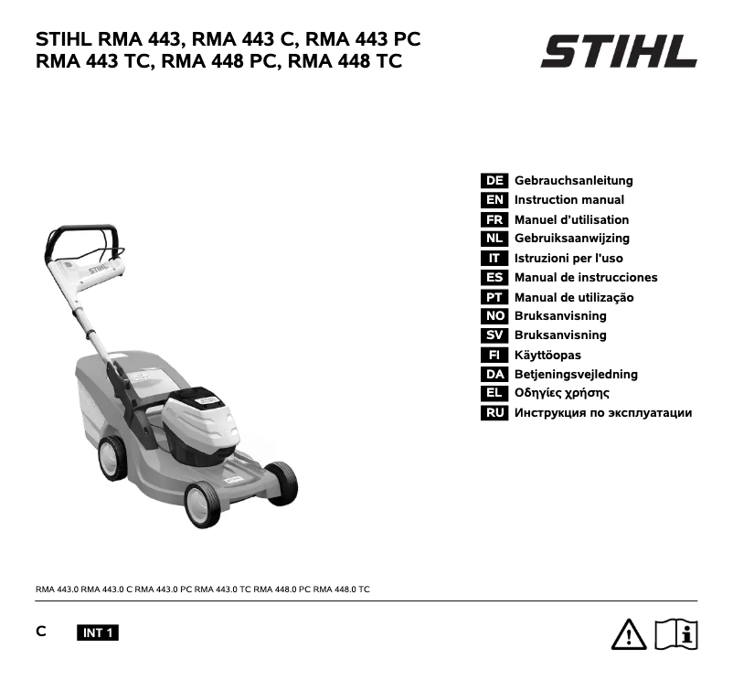 Page n°1 - Manuel utilisateur Stihl RMA 443 C