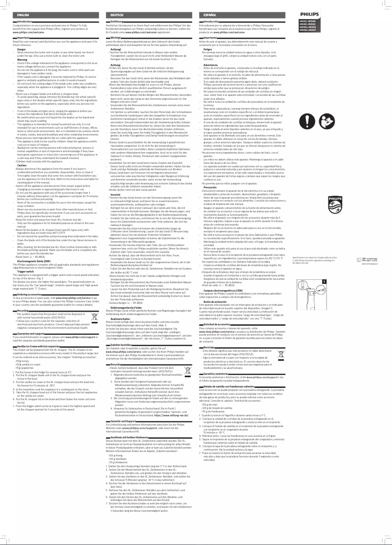 Página 1 del manual Manual de usuario Philips Viva Collection ProMix HR2652