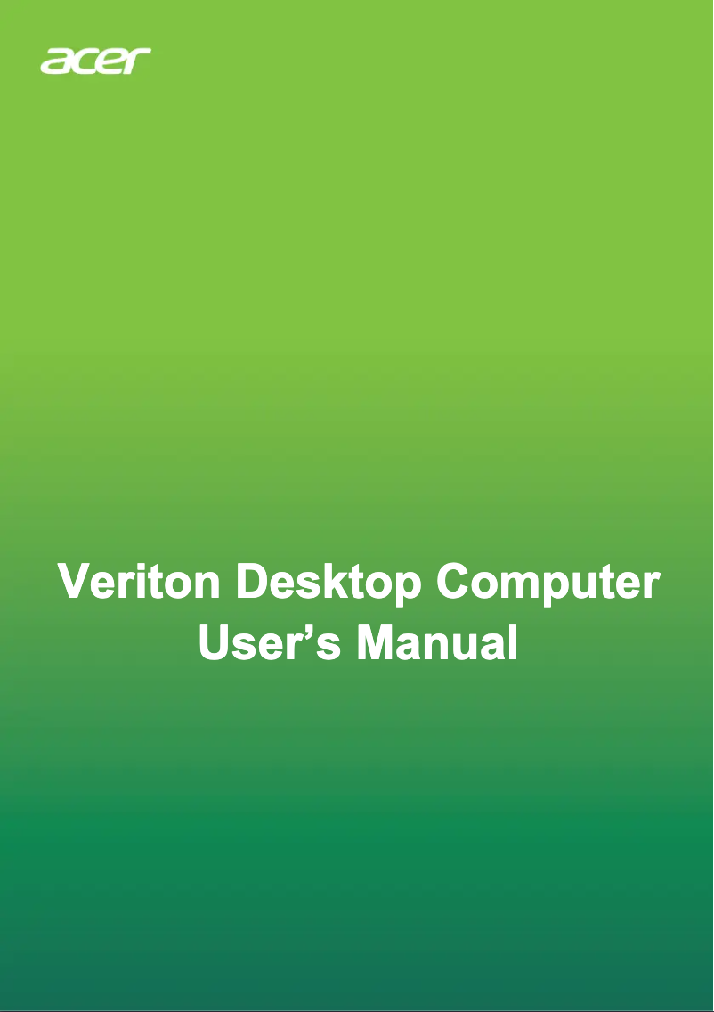 Página 1 del manual Manual de usuario Acer Veriton M VM4680G