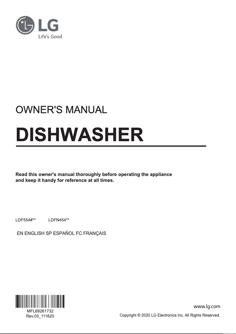 Image de la première page du manuel de l'appareil LDFN4542S