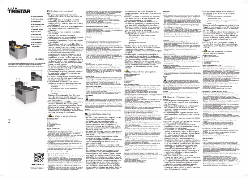 Page 1 de la notice Manuel utilisateur TriStar FR-6875SBK