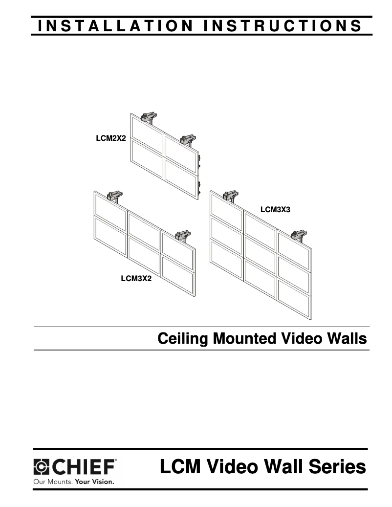 Page 1 de la notice Manuel utilisateur Chief LCM3X2U