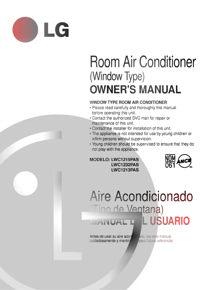 Imagen de la primera página del manual del dispositivo LWC1213PAS