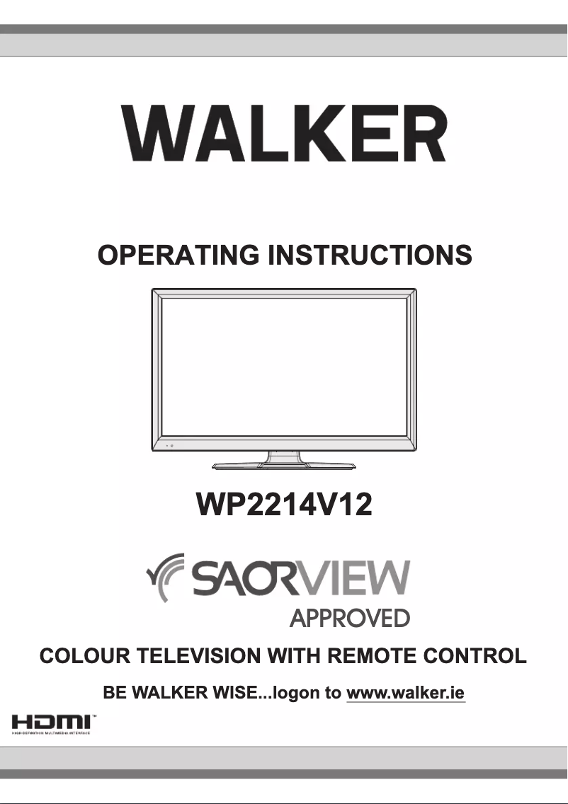 Página 1 del manual Manual de usuario Walker WP2214V12