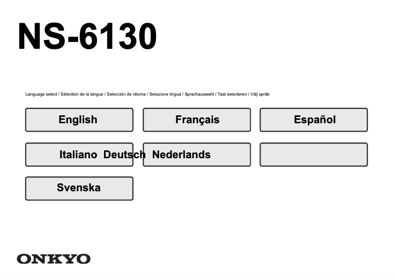 Page 1 de la notice Manuel utilisateur Onkyo NS-6130