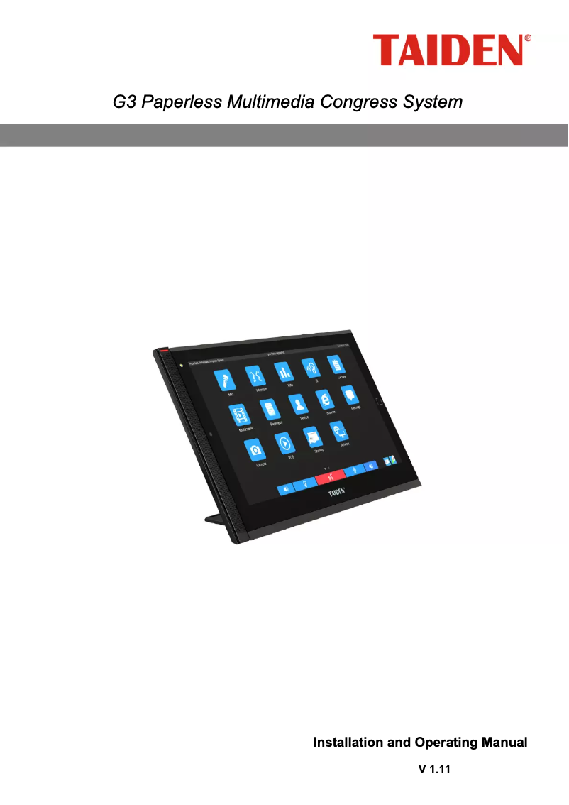 Page 1 de la notice Manuel utilisateur TAIDEN HCS-8335C