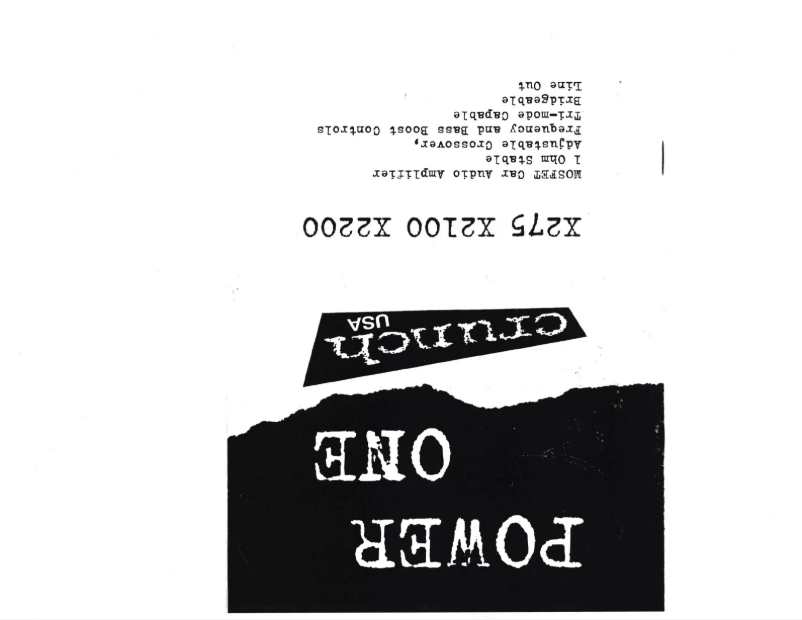 Page 1 de la notice Manuel utilisateur Crunch X2200