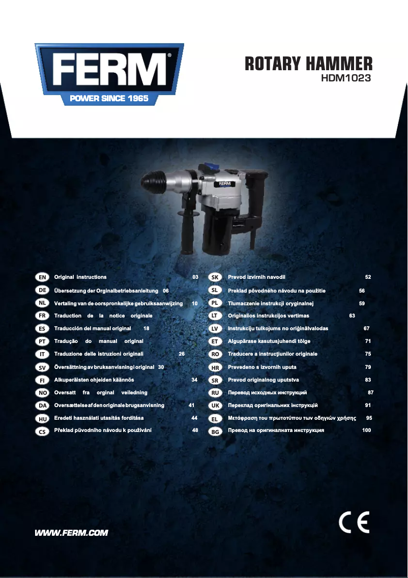 Página 1 del manual Manual de usuario Ferm HDM1023