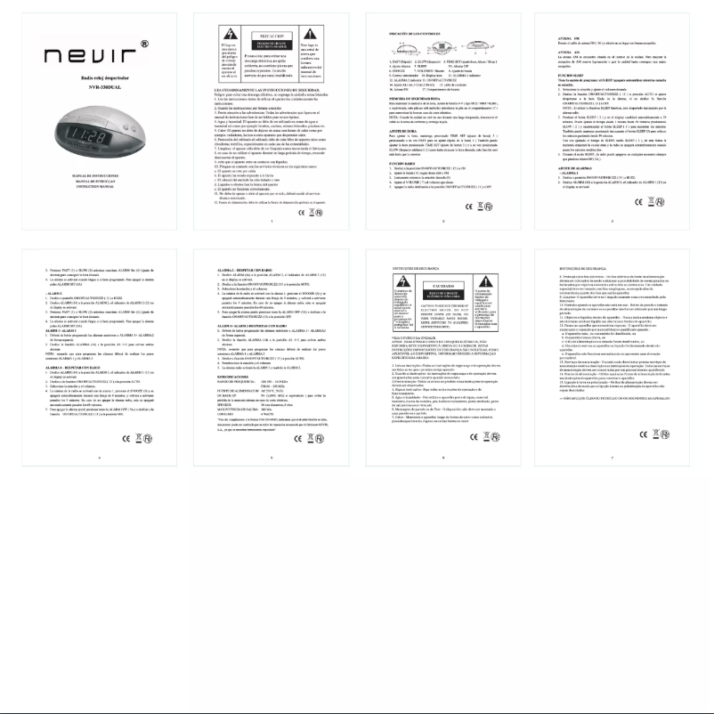 Page n°1 - Manuel utilisateur Nevir NVR-330DUAL