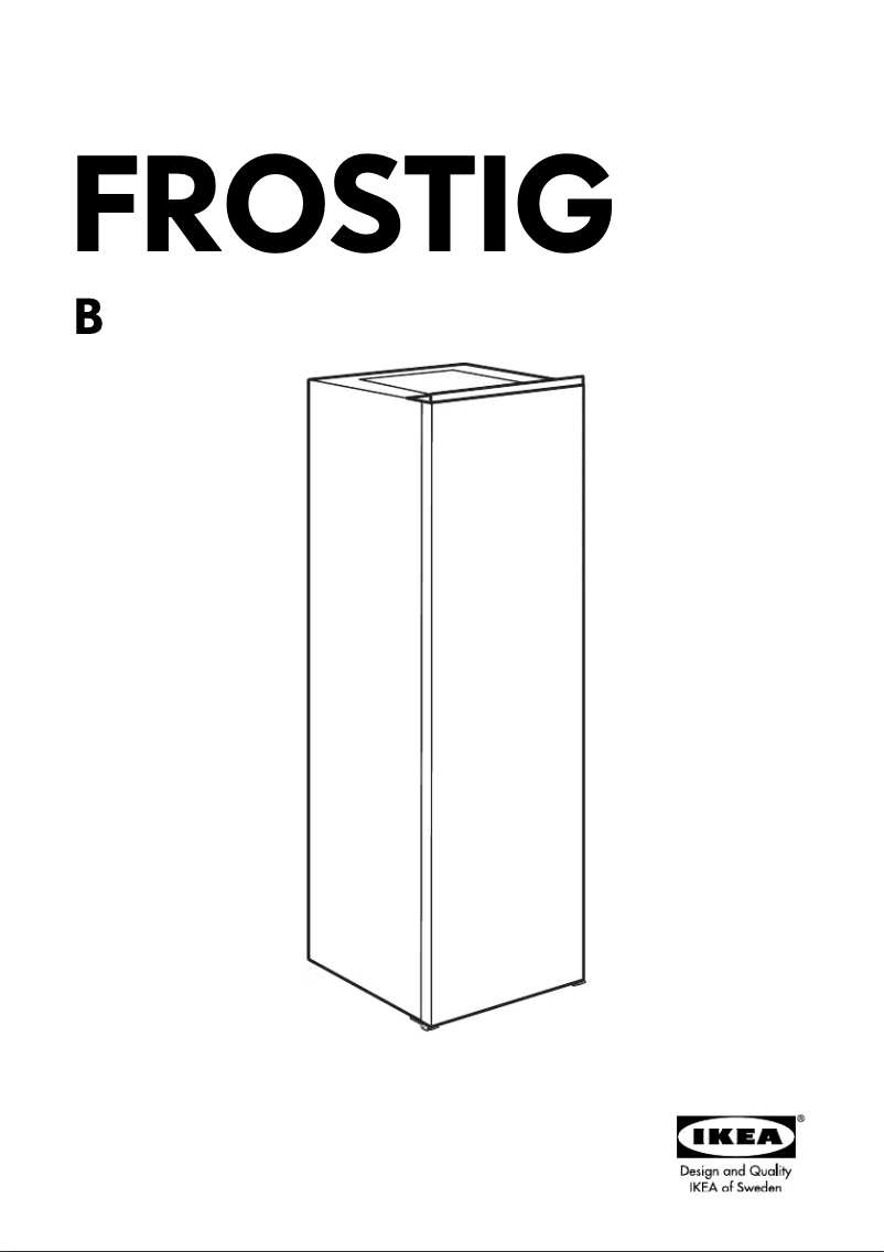 Page 1 de la notice Manuel utilisateur Ikea FROSTIG