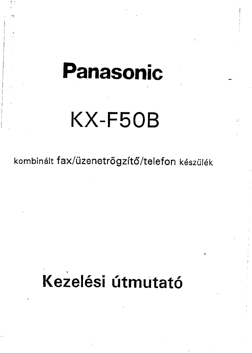 Page 1 de la notice Manuel utilisateur Panasonic KX-F50B