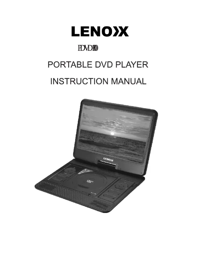Page n°1 - Manuel utilisateur Lenoxx PDVD1300