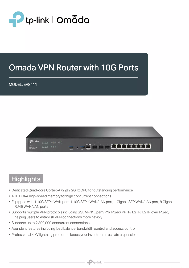 Image de la première page du manuel de l'appareil Omada Pro G611