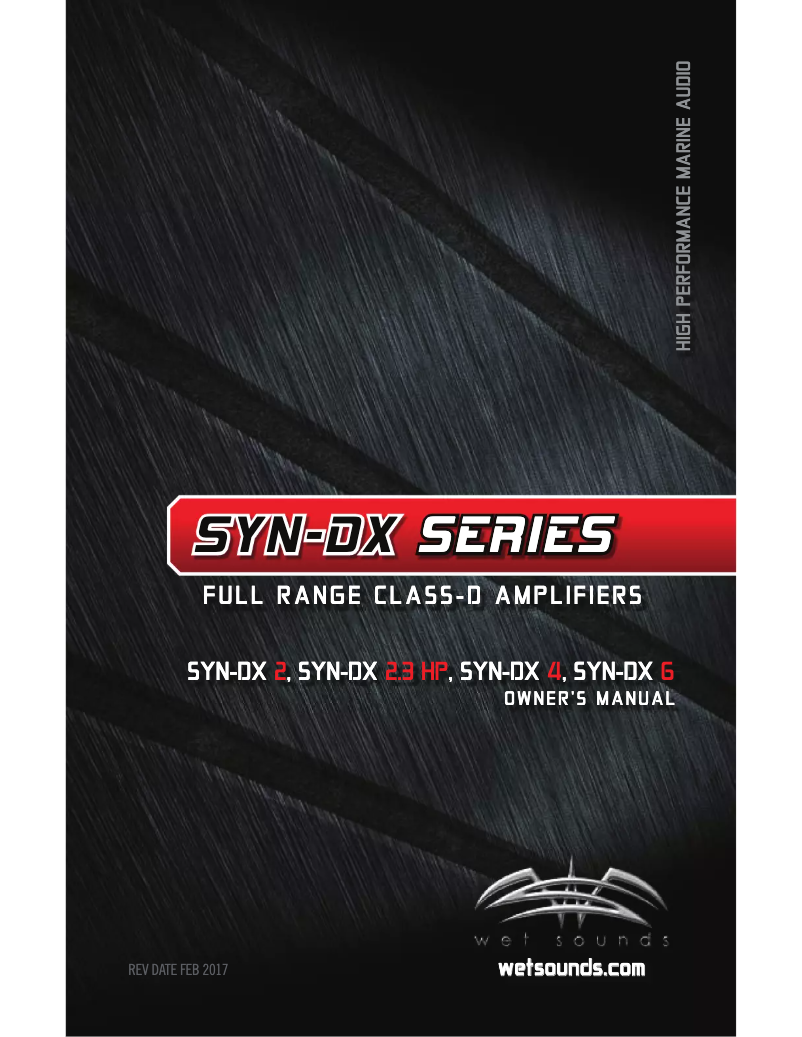 Image de la première page du manuel de l'appareil SYN-DX 6