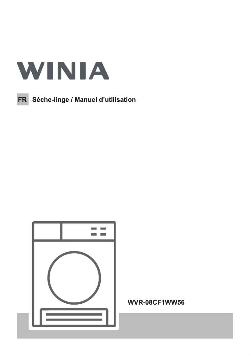 Page 1 de la notice Manuel utilisateur Winia WVR-08CF1WW56