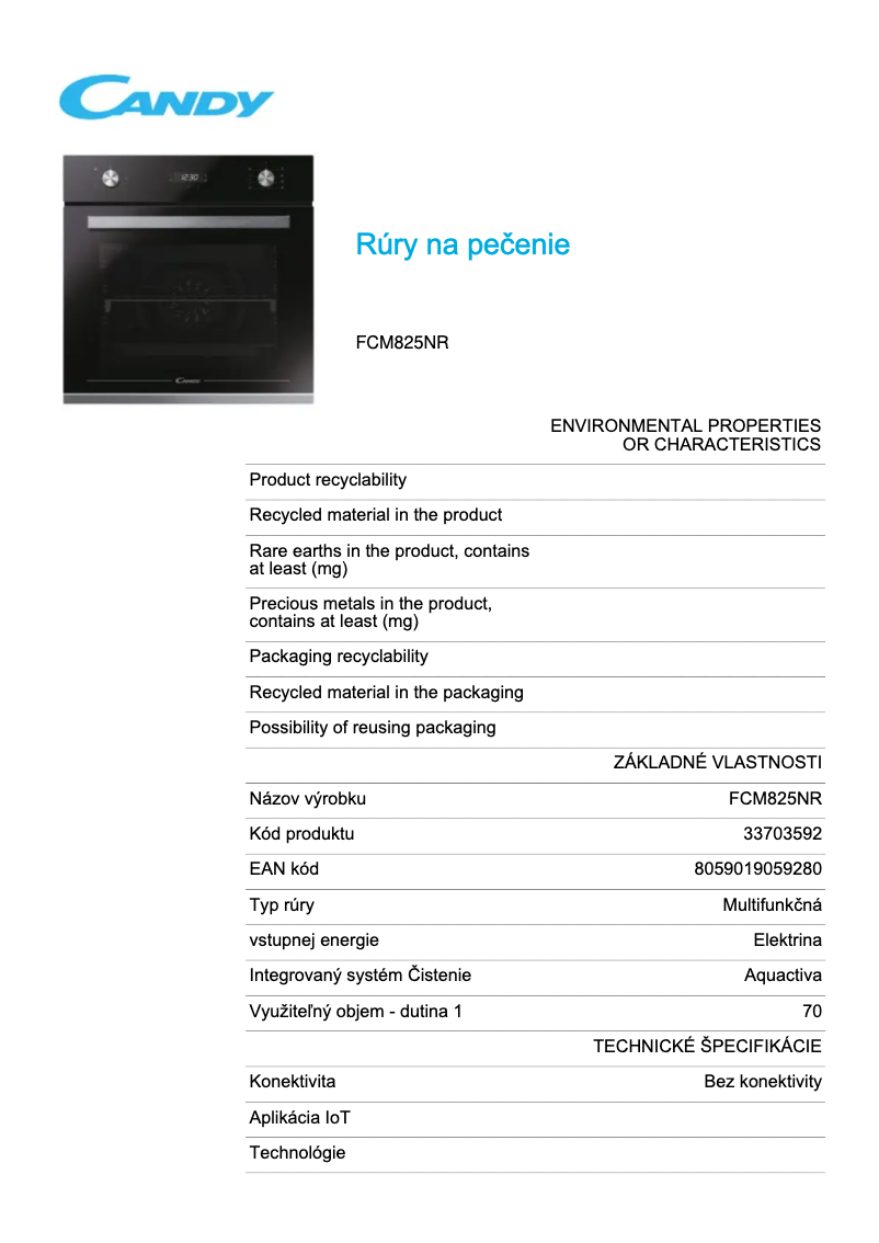 Image de la première page du manuel de l'appareil FCM825NR