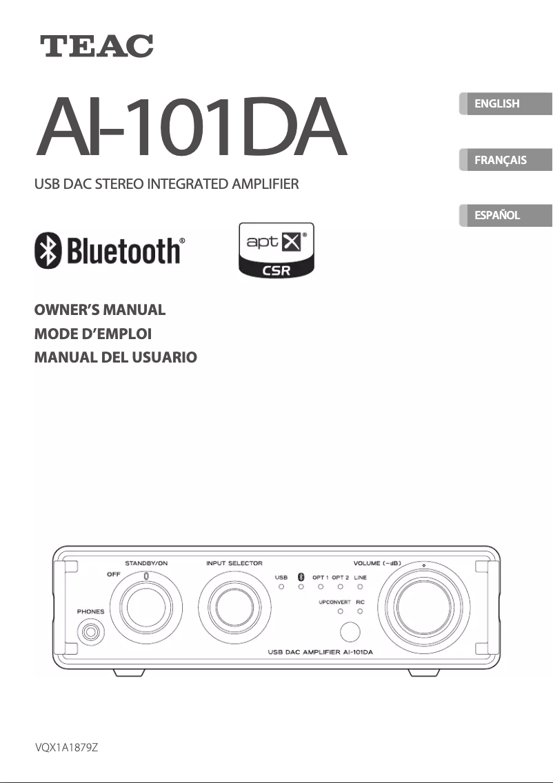 Image de la première page du manuel de l'appareil AI-101DA