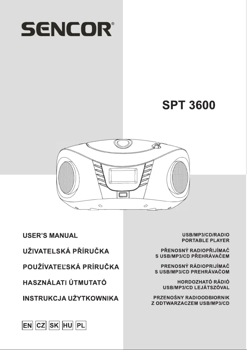 Imagen de la primera página del manual del dispositivo SPT 3600