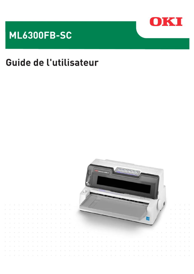 Page 1 de la notice Manuel utilisateur OKI ML6300FB SC