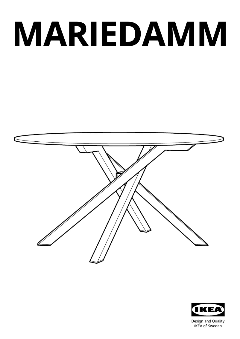 Page 1 de la notice Manuel utilisateur Ikea MARIEDAMM 205.761.24