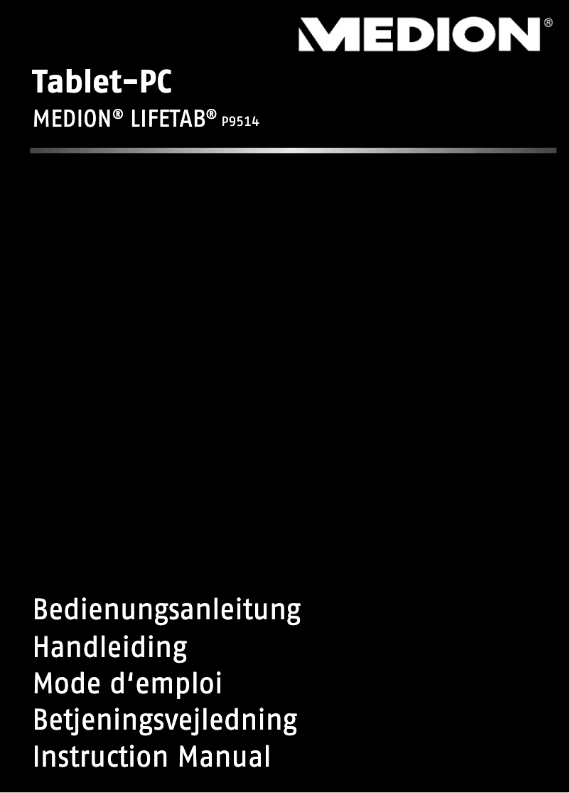 Page 1 de la notice Manuel utilisateur Medion Lifetab P9514