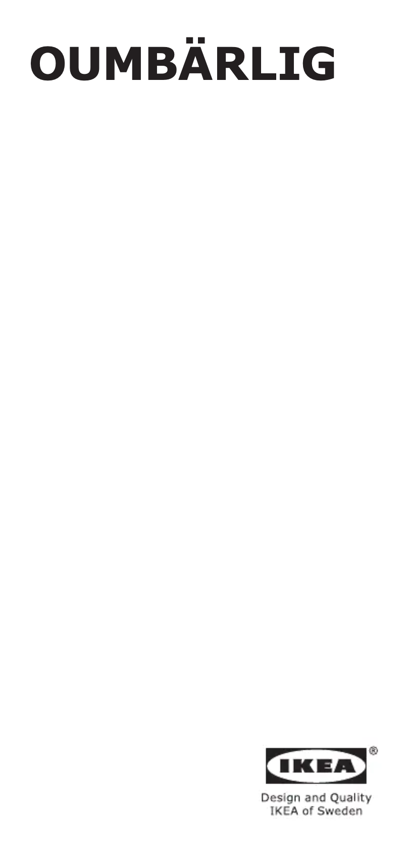 Image de la première page du manuel de l'appareil OUMBÄRLIG 504.510.52