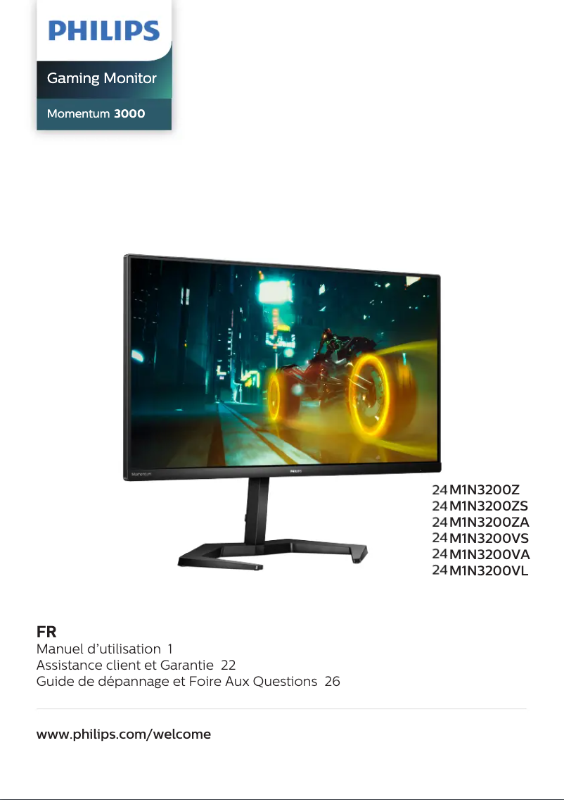 Page n°1 - Manuel utilisateur Philips Evnia 24M1N3200Z