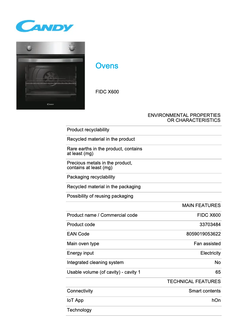 Image de la première page du manuel de l'appareil FIDCX600