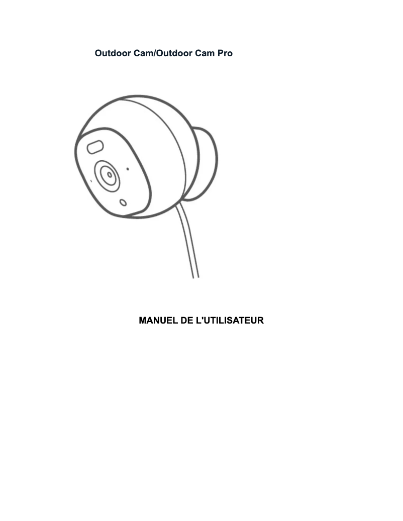 Image de la première page du manuel de l'appareil Solo OutdoorCam C22