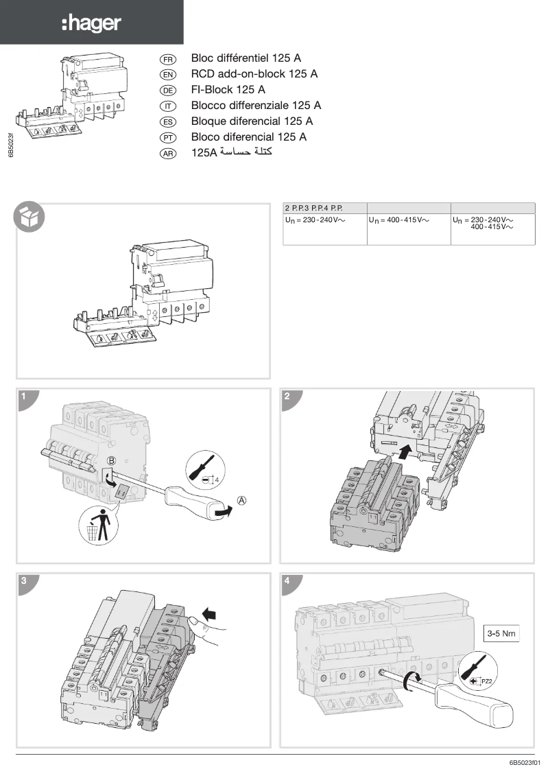 Page n°1 - Manuel utilisateur Hager BDC380E