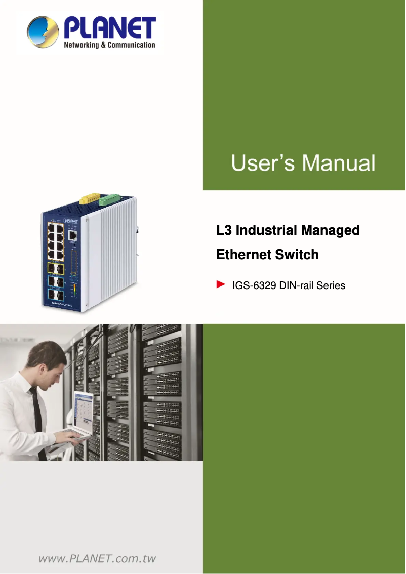 Page 1 de la notice Manuel utilisateur Planet IGS-6329-8UP2S2X