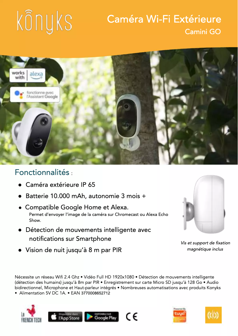 Page n°1 - Manuel utilisateur Konyks Camini Go