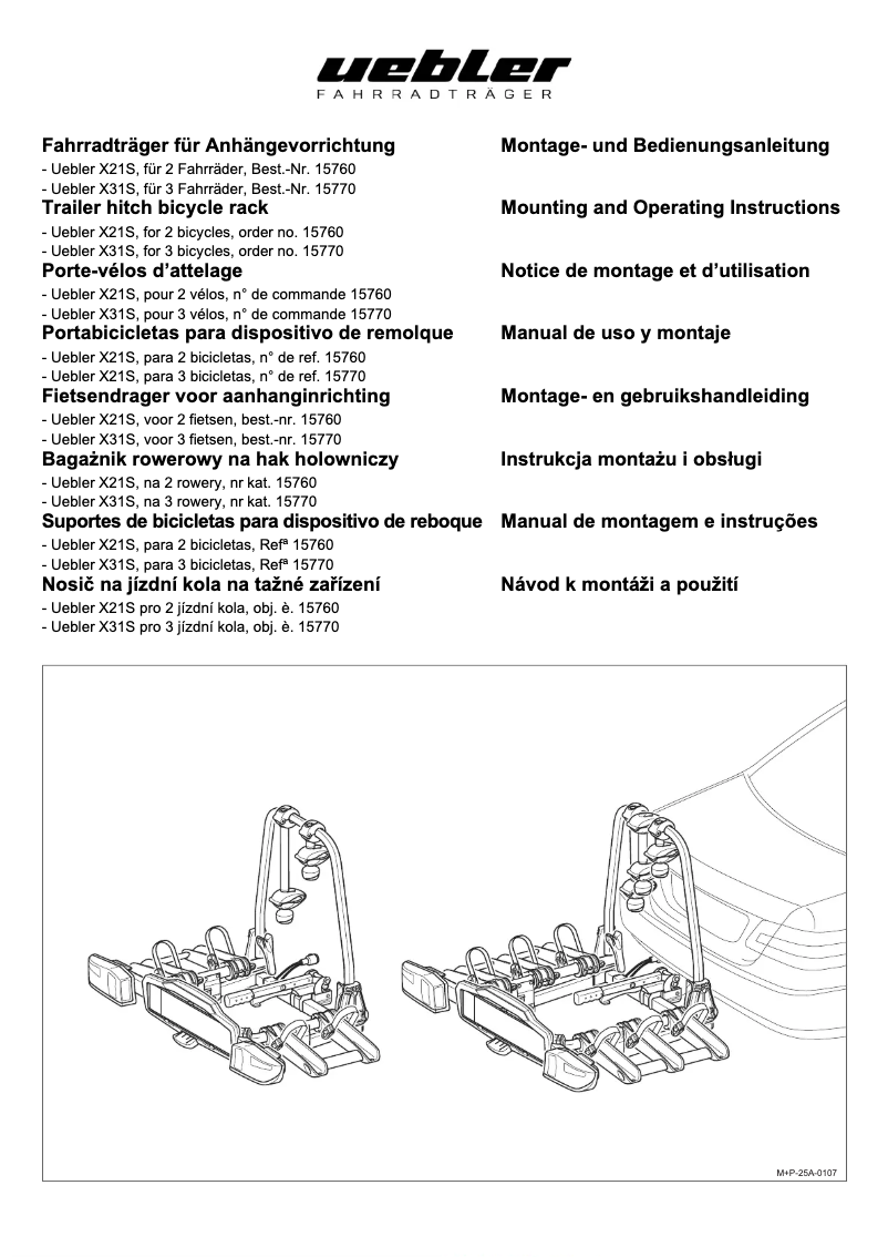 Page n°1 - Manuel utilisateur Uebler X31S